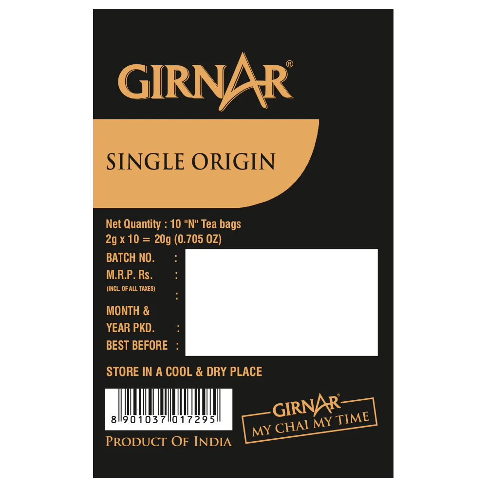 Girnar Single Origin Black Tea Bags - Darjeeling Tea