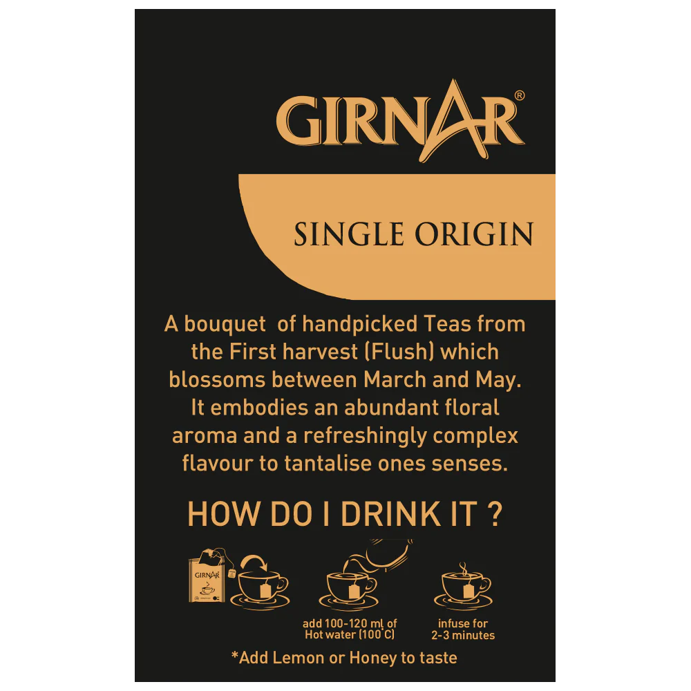 Girnar Single Origin Black Tea Bags - Darjeeling Tea