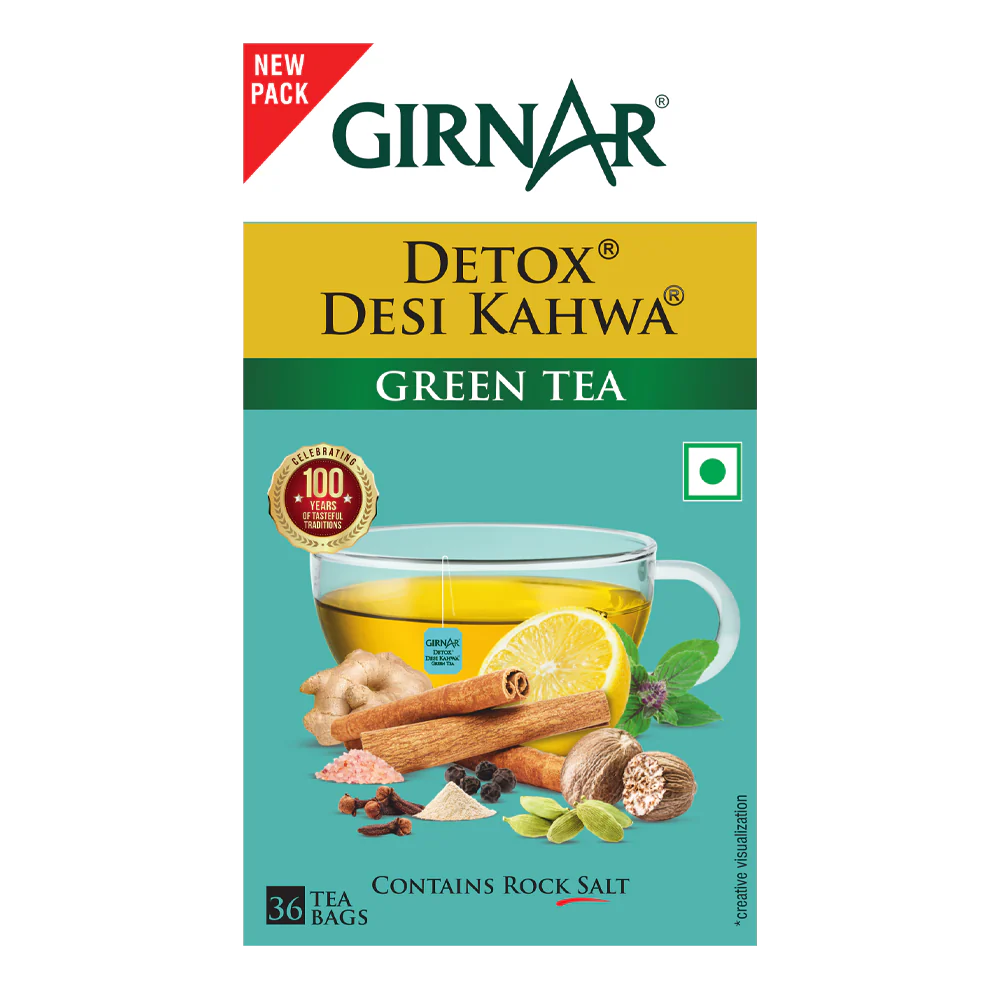 Girnar Green Tea Bags - Detox / Desi Kahwa (36 Bags)
