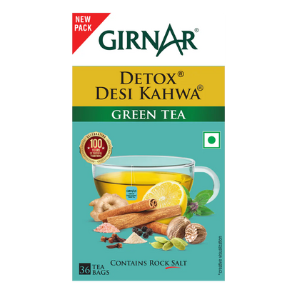 Girnar Green Tea Bags - Detox / Desi Kahwa (36 Bags)