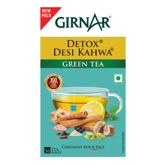 Girnar Green Tea Bags - Detox / Desi Kahwa (36 Bags)