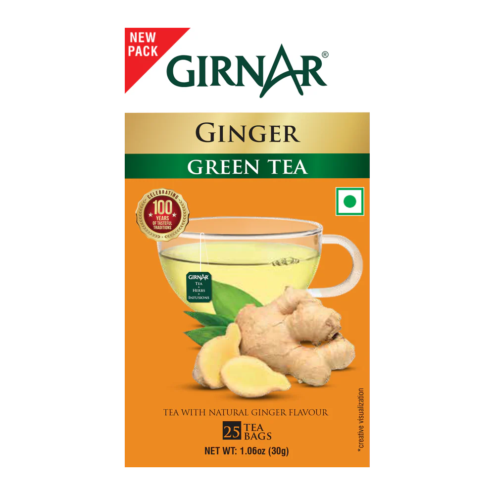 Bolsitas de té verde Girnar - Jengibre 