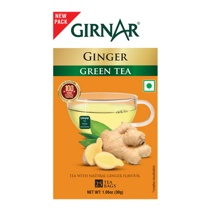 Bolsitas de té verde Girnar - Jengibre 