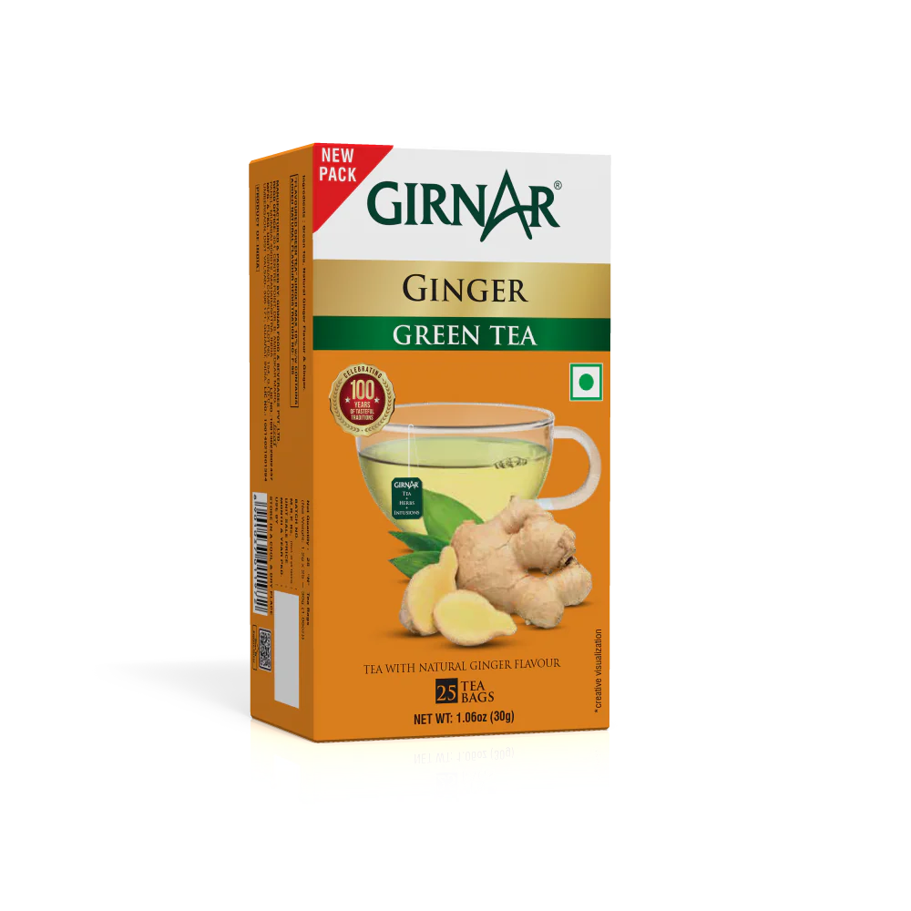Bolsitas de té verde Girnar - Jengibre 