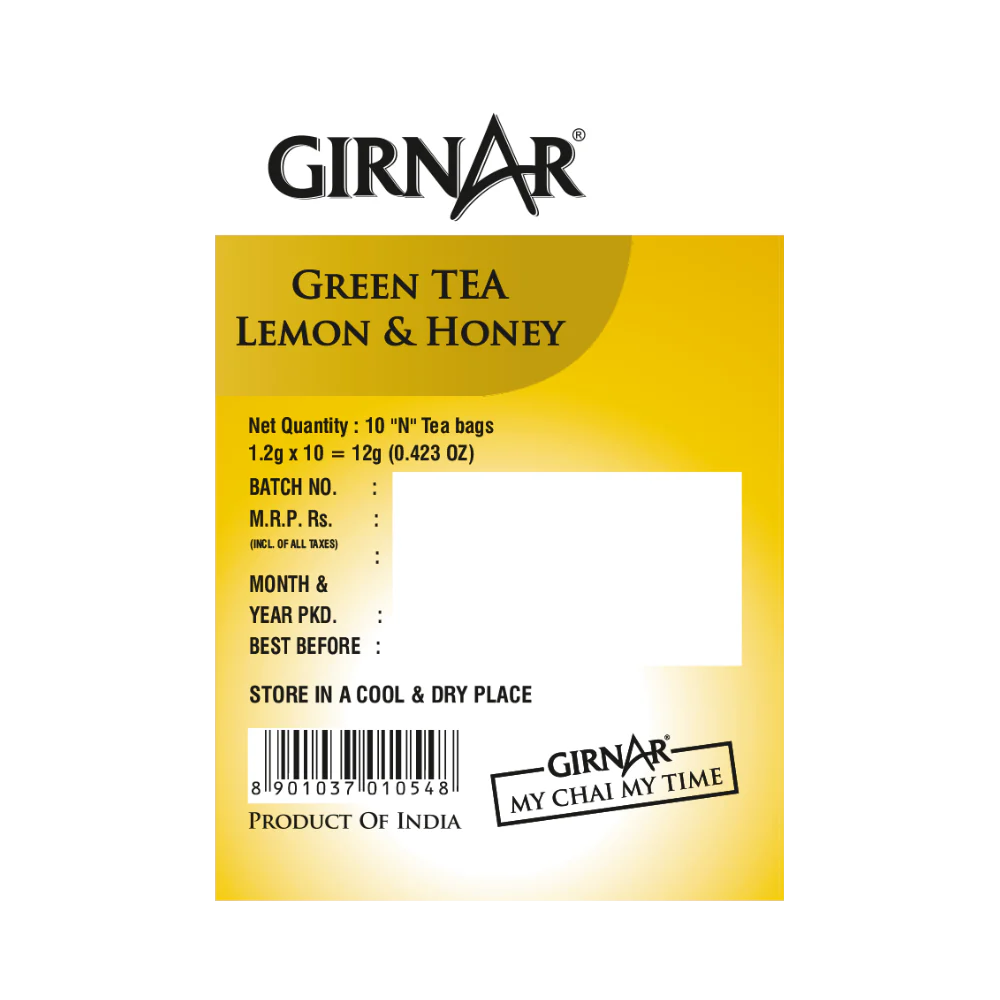 Bolsitas de té verde Girnar - Limón y miel 