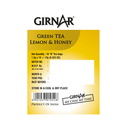 Bolsitas de té verde Girnar - Limón y miel 