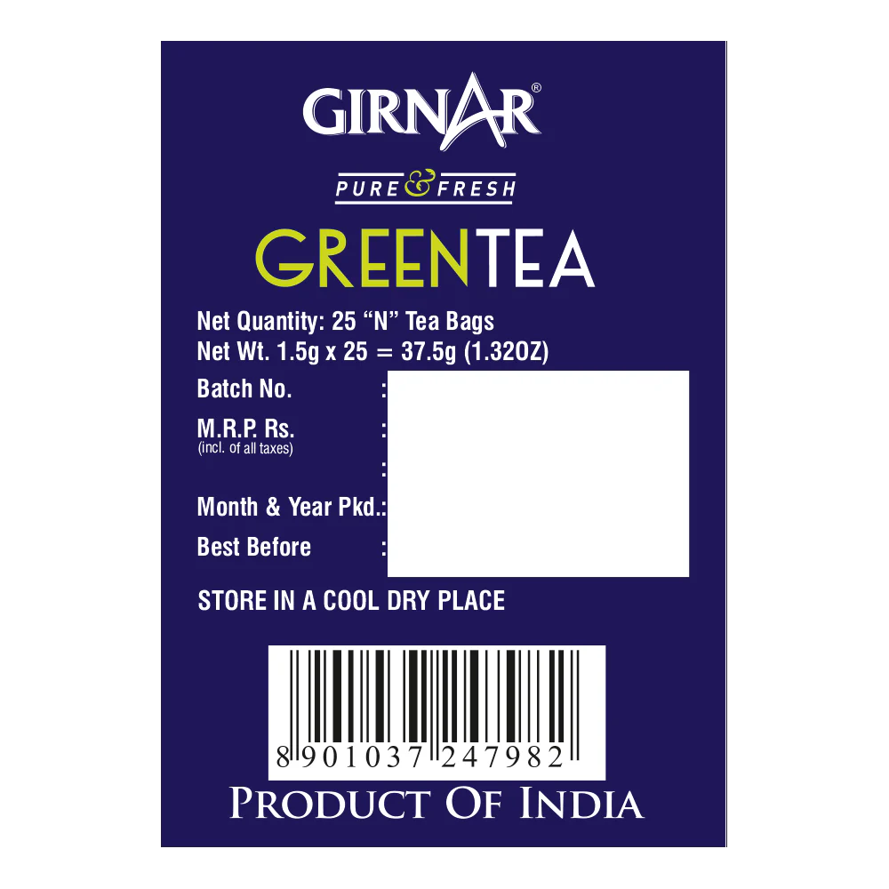 Bolsitas de té verde Girnar 