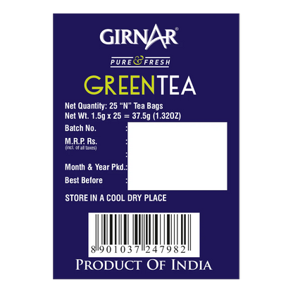 Bolsitas de té verde Girnar 