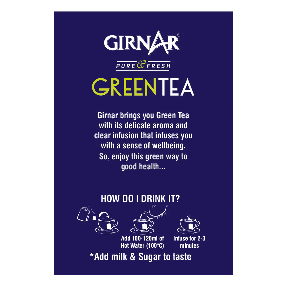 Bolsitas de té verde Girnar 