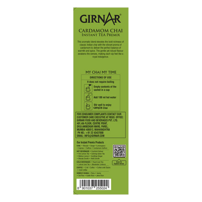 Premezcla de té instantáneo Girnar con cardamomo 