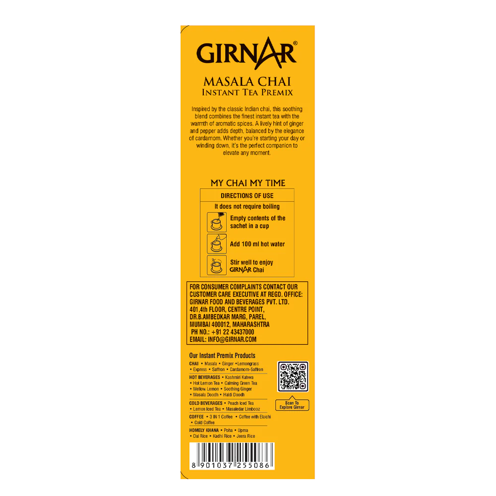 Premezcla de té instantáneo Girnar con masala 