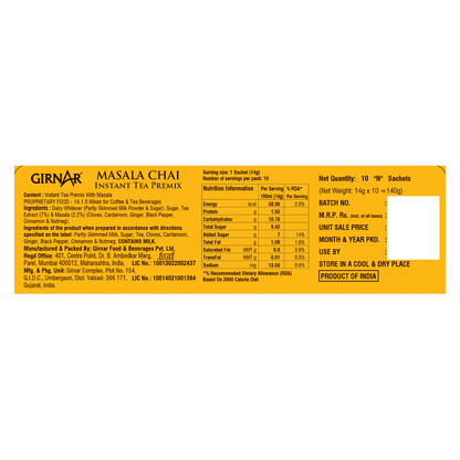 Premezcla de té instantáneo Girnar con masala 
