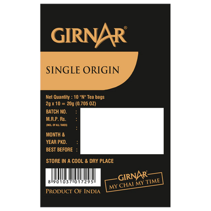 Bolsitas de té negro de origen único Girnar - Té Darjeeling 