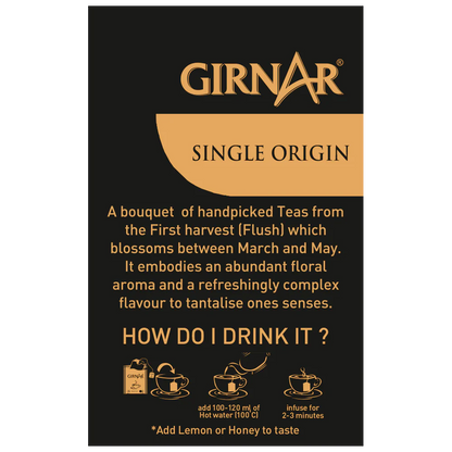 Bolsitas de té negro de origen único Girnar - Té Darjeeling 